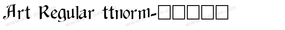Art Regular ttnorm字体转换